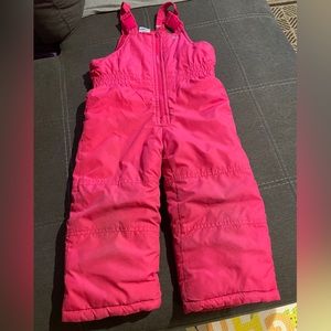 Carters 3T snow pants snow bib, pink